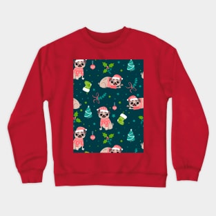 Christmas pug Crewneck Sweatshirt